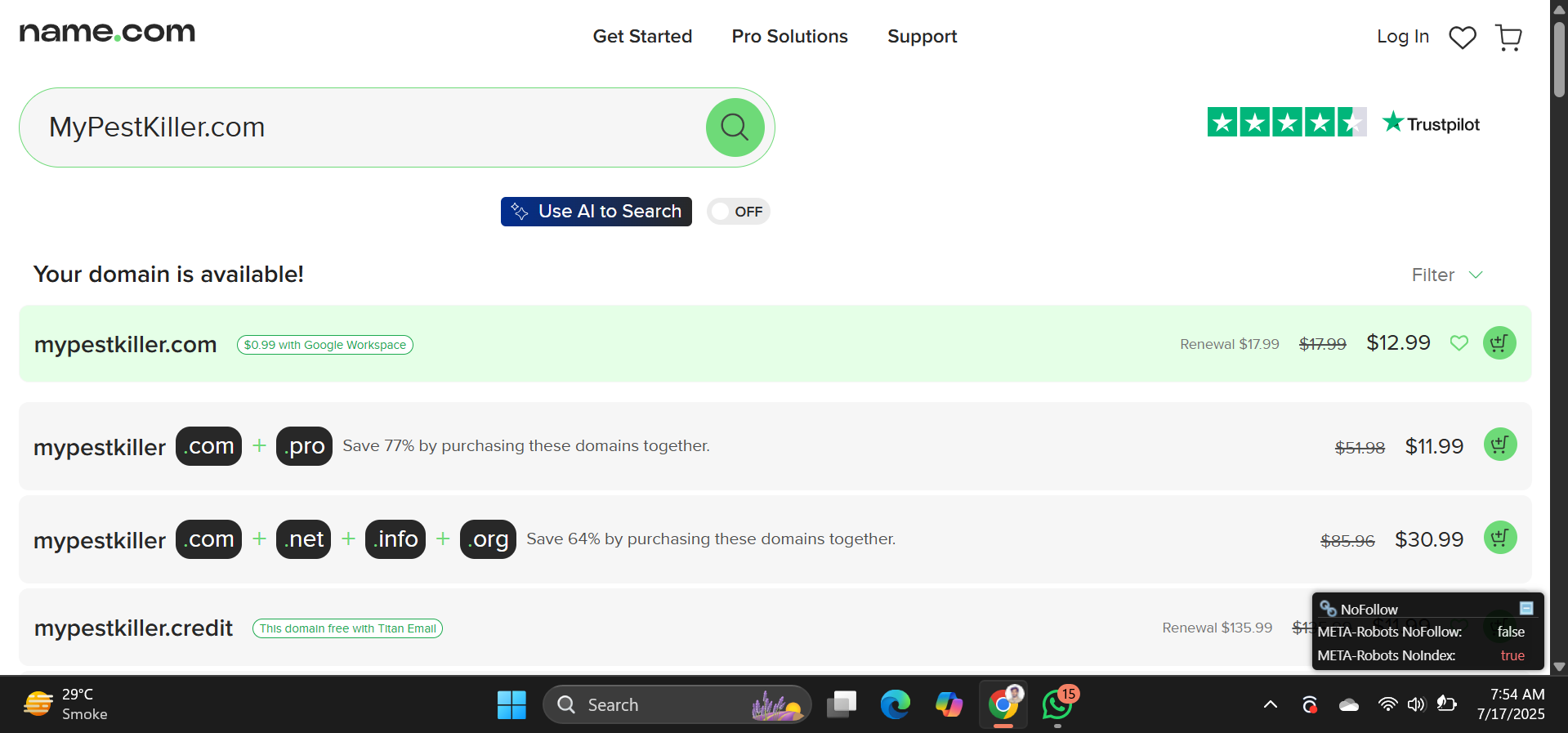 mypestkiller.com availability verification